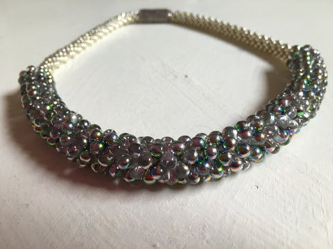 Beautiful hand-crafted necklace - Iridescence - with strong magnetic clasp