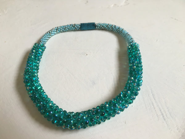 Beautiful hand-crafted necklace in turquoise